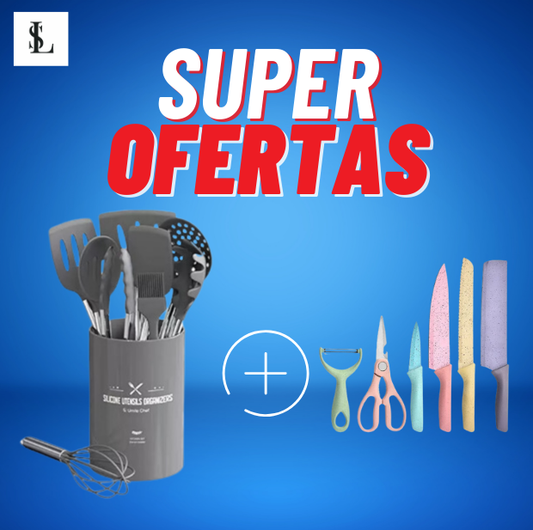 ¡Transforma tu cocina con el Combo X12 Utensilios de Cocina + Set de Cuchillos Profesionales! 🔪🍳