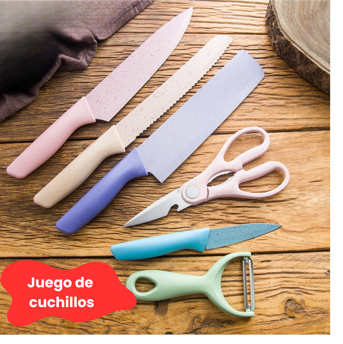 ¡Transforma tu cocina con el Combo X12 Utensilios de Cocina + Set de Cuchillos Profesionales! 🔪🍳